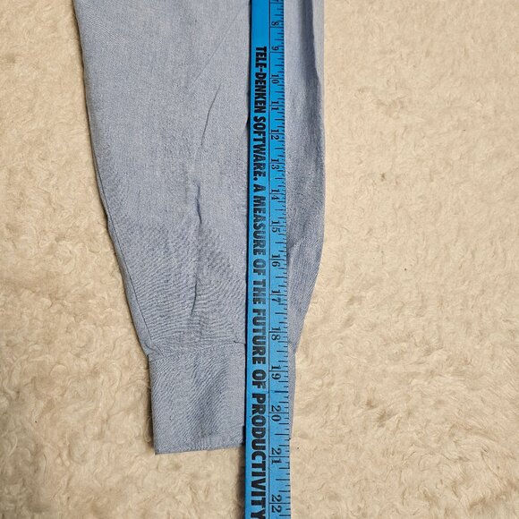 Vintage Nut Cracker Women's Christmas Ornament Embroidery Blue Denim Shirt 24W - Picture 7 of 8